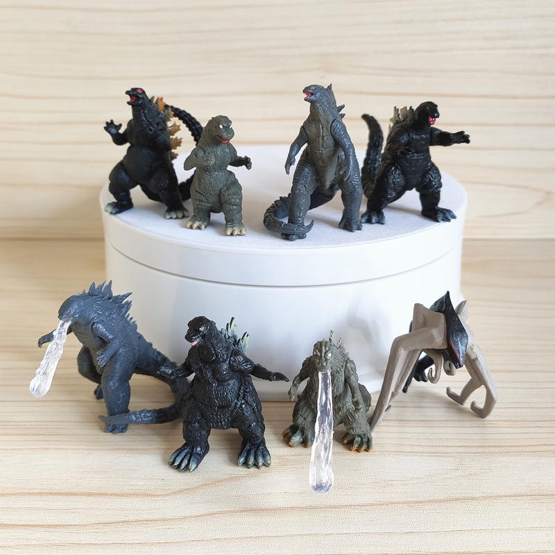 Model Kit Godzilla - 8 pz/set Godzilla King Ghidorah oro