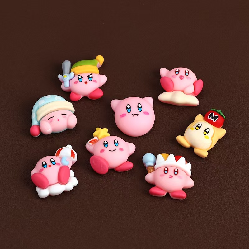 Model Kit Kirby - 8 pz/set Cartoon Cute Anime Figura