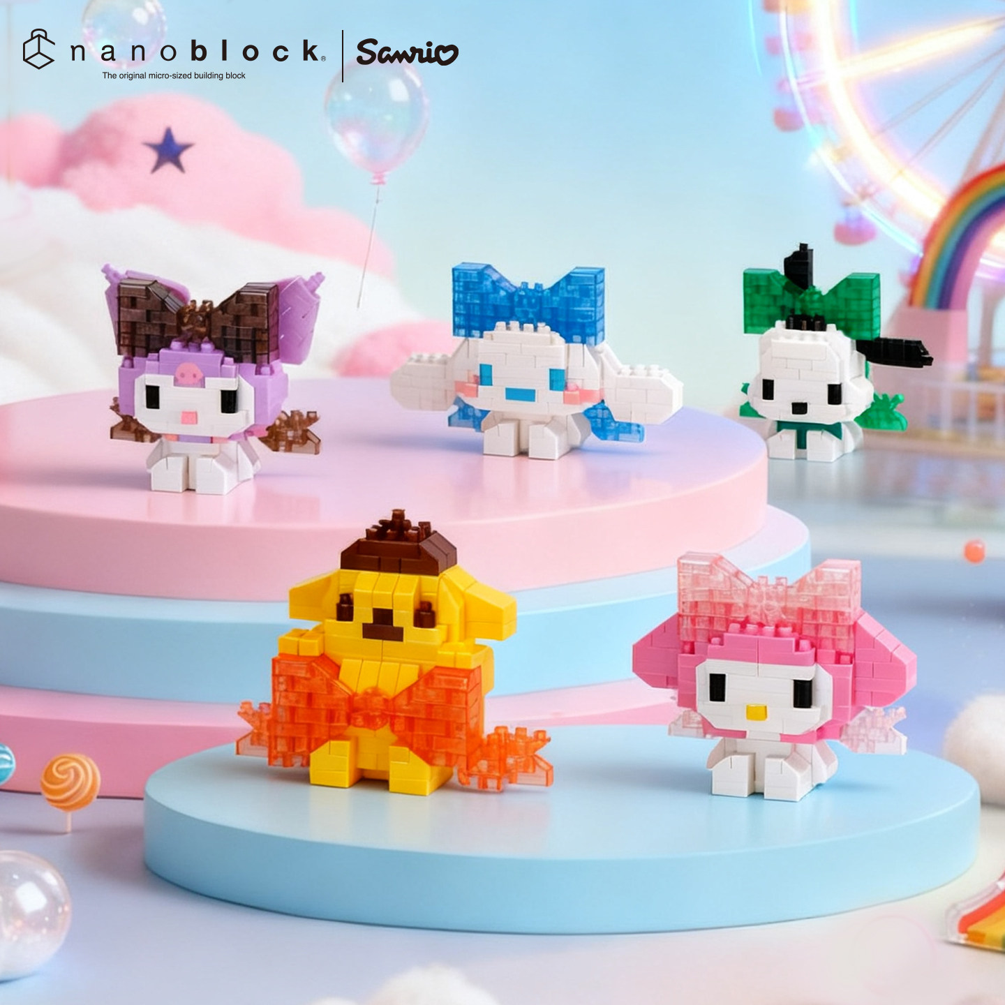 Model Kit Girl - Nanoblock Sanrio Micro Building Blocks Genuine